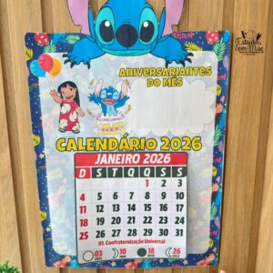 Calendário stitch 2026