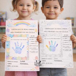 CERTIFICADO DE BOAS-VINDAS – MEU PRIMEIRO DIA NA ESCOLA