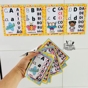 Alfabeto Silábico de Parede (A4 – A a Z) + Chaveiro