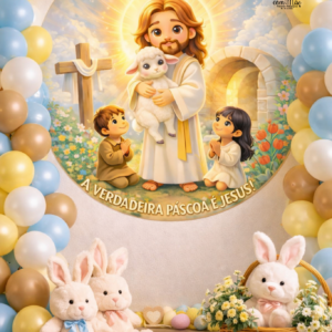 Painel Cristão de Páscoa + Lembrancinhas