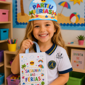 COROA E SACOLINHA DAS FÉRIAS