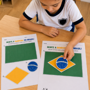 RECORTE E MONTE A BANDEIRA DO BRASIL