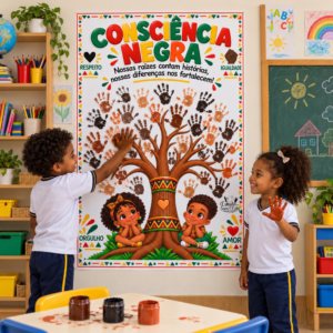 CARTAZ INTERATIVO ÁRVORE DA DIVERSIDADE — CONSCIÊNCIA NEGRA