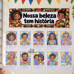 KIT DESENHOS CONSCIÊNCIA NEGRA — NOSSA BELEZA TEM HISTÓRIA